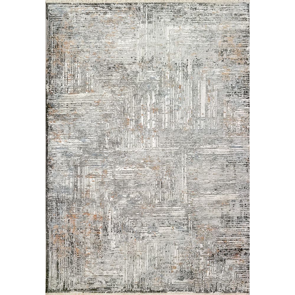Dynamic Rugs 6885-999 Sunrise 9X12 Rectangle Rug in Grey/Charcoal/Gold/Multi   